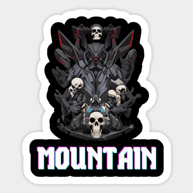 Mountain Band Sticker by Maheswara.Momocats